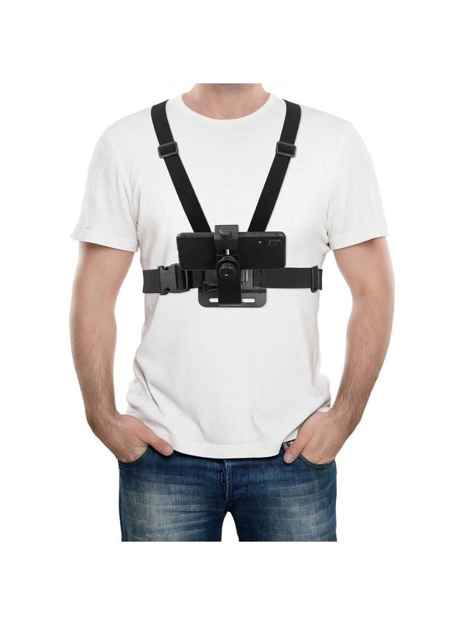 Fulushouxi Mobile Phone Chest Adjustable Strap Mount GoPro Chest, Cell Phone Clips Harness Holder Bracket for GoPro Hero 2018/7/6/5/4/3, Session, Action Camera Chest Strap Holder - Image 5