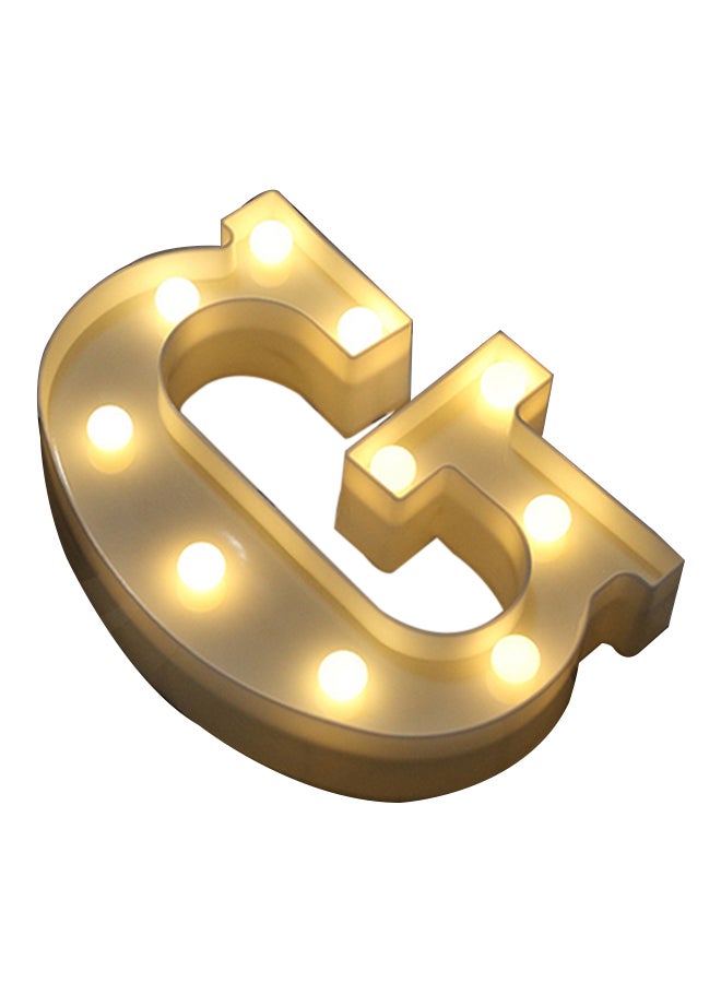 Loquat Alphabet G Letter Shape Decorative LED Light Warm White
