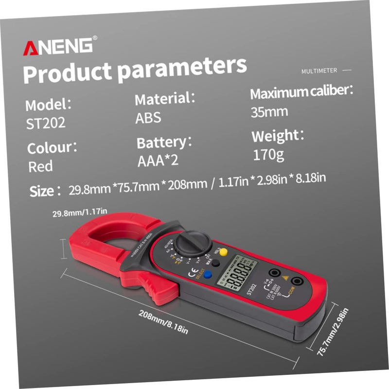 Clamp Multimeter Professional Voltage Tester/Measurement Easy to Use Compact Pouch - Image 2
