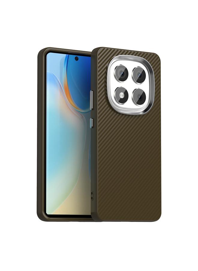 For Redmi Note 14 Pro 5G Carbon Fiber Series IMD Phone Case(Brown)
