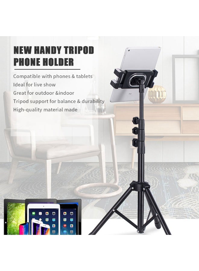 WISFOR Phone Stand Tablet Holder Floor Mobile Tripod for iPad Adjustable Lazy Arm Mount Overhead Cellphone Tripod for 4.7-12.9 Inch iPhone 13 Pro Samsung Tab iPad Mini Galaxy  - Image 5