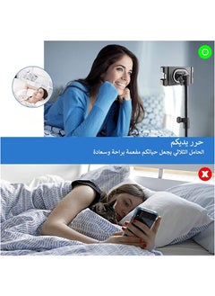 WISFOR Phone Stand Tablet Holder Floor Mobile Tripod for iPad Adjustable Lazy Arm Mount Overhead Cellphone Tripod for 4.7-12.9 Inch iPhone 13 Pro Samsung Tab iPad Mini Galaxy  - Image 2
