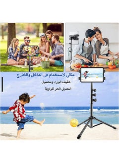 WISFOR Phone Stand Tablet Holder Floor Mobile Tripod for iPad Adjustable Lazy Arm Mount Overhead Cellphone Tripod for 4.7-12.9 Inch iPhone 13 Pro Samsung Tab iPad Mini Galaxy  - Image 3