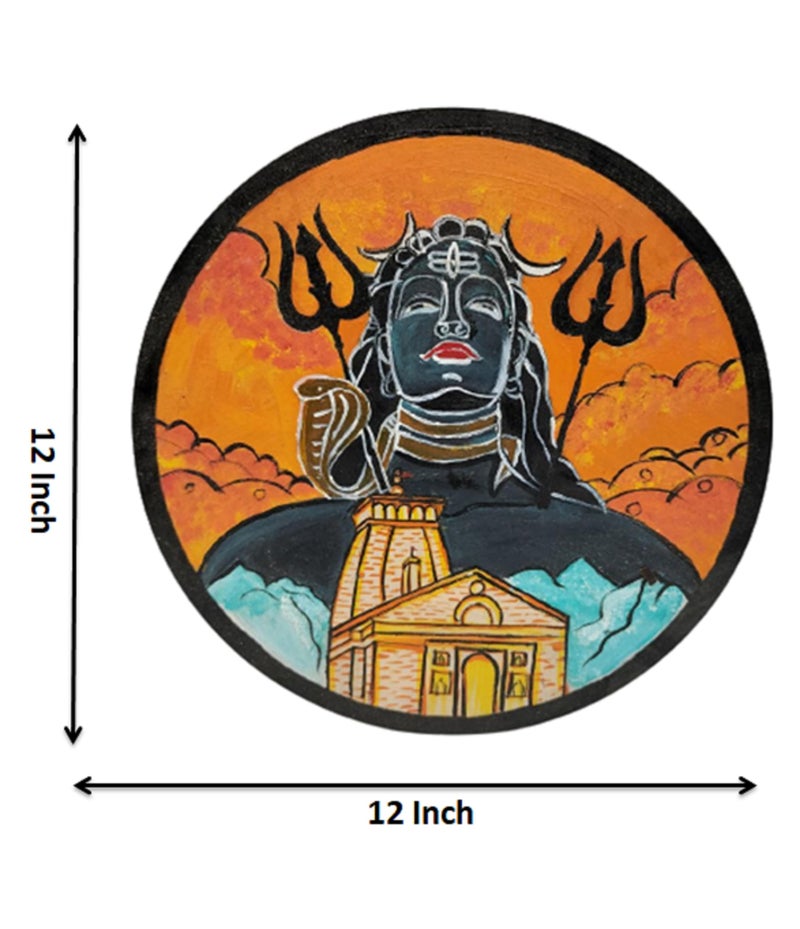 HIART24 HiART 24 Lord Shiva KEDARNATH Design PREMARKED MDF Cutout Base (12 X 12 INCH) for Craft Work Home Room Decor Artistic DIY Work - Image 3