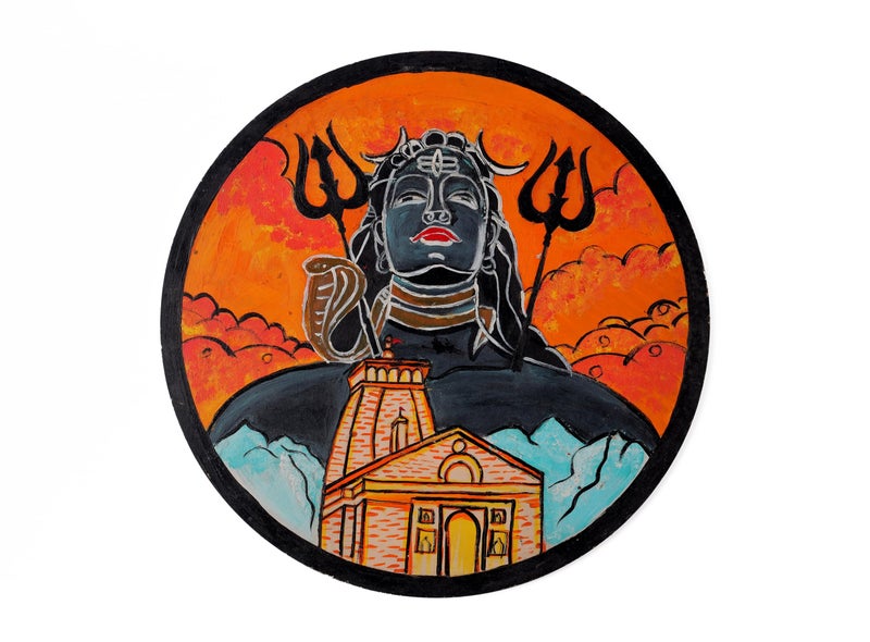 HIART24 HiART 24 Lord Shiva KEDARNATH Design PREMARKED MDF Cutout Base (12 X 12 INCH) for Craft Work Home Room Decor Artistic DIY Work - Image 2