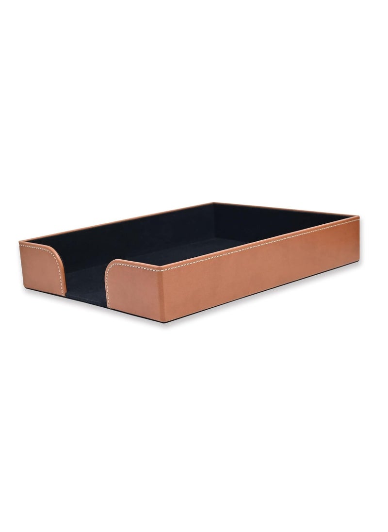 FIS - FIS 9 Pieces Executive Desk Set Italian PU, Brown Color - FSDS172BR - Image 1