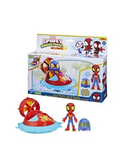 SPIDERMAN Marvel Spidey and His Amazing Friends Web-Spinners Spidey with Hover Spinner, Car Playset with Vehicle, Figure, and Accessory, Toy Cars for Kids 3 and Up  - Image 1