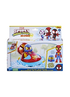 SPIDERMAN Marvel Spidey and His Amazing Friends Web-Spinners Spidey with Hover Spinner, Car Playset with Vehicle, Figure, and Accessory, Toy Cars for Kids 3 and Up  - Image 2