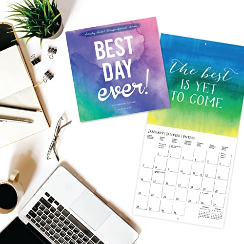 Graphique 2024 Best Day Ever Mini Wall Calendar | 7” x 7” | Thick Paper | Home & Office Organizer | Large Monthly Grid | 3 Languages & Marked Holidays | 4 Month Preview Page for 2025 - Image 2
