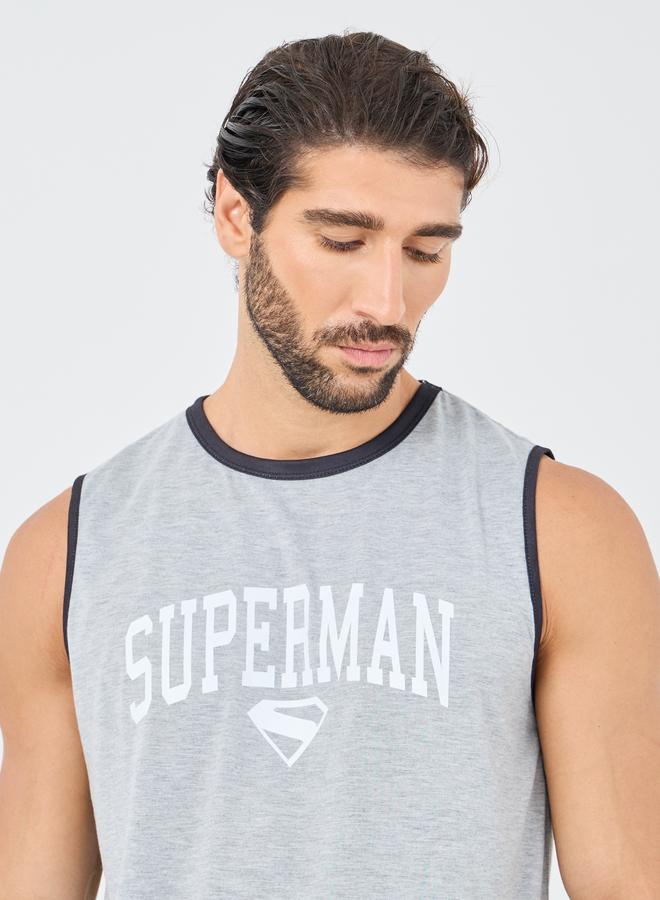 Styli Superman Slogan Print Tank and Shorts Set - Image 3