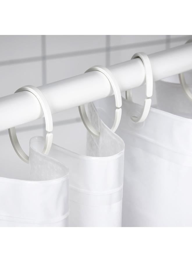 Green Tiger Shower curtain ring, white - Image 2