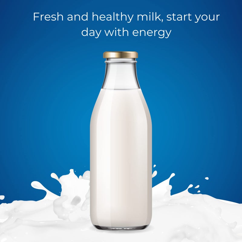 CRAFTFRY Air Tight Italian Glass Water/Milk/Juice Bottle with Air Tight Cap  - Image 2