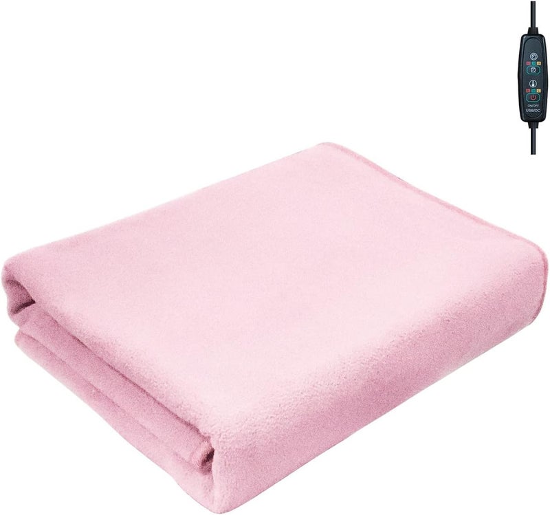 klarako Exercise for 59 X 31.5In Electric Blanket Quick Heating Cape Thermal Skirt Electric Blanket 3 Heating Levels And Timer Function USB Powered Large Capacity Pockets Washable Heating Pad (B, One Size) - Image 3