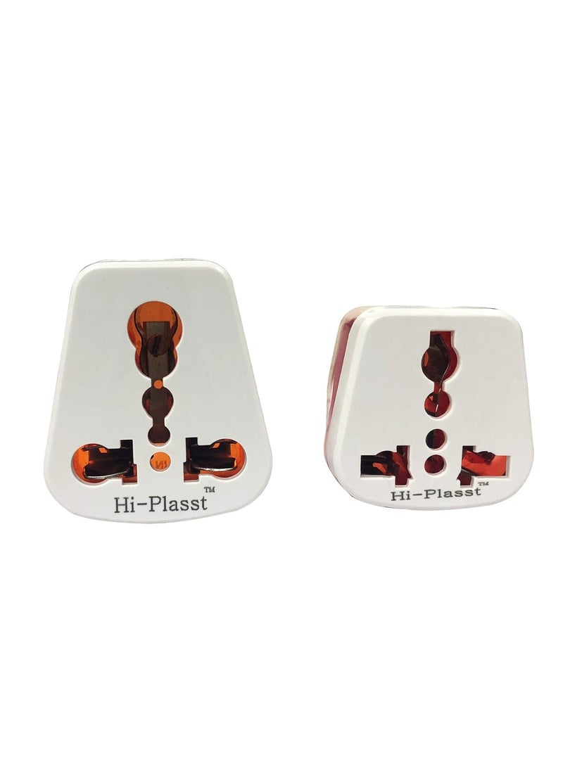 HI PLASST PINS N PLUGS HiPLASST Conversion Plugs 5A 13A 6A 16A Pack of 4 3pin Travel Converter Plugs with Universal Socket for All Types of Indian and International Plugs  - Image 2