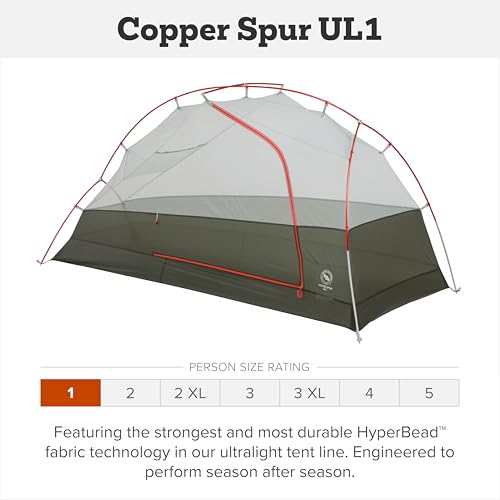 Big Agnes Copper Spur UL - Backpacking Tent For Camping, 3 Season, Ultralight, Waterproof, Anodized Poles, Lichen Green, 1 Person - Image 2
