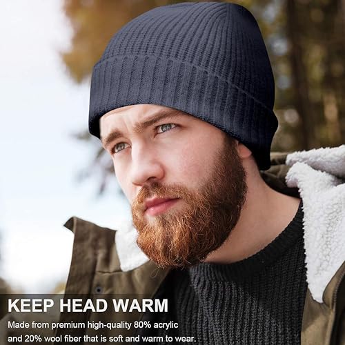 NORTHWIND Ribbed Winter Cap for Men and Women, Beanie Woolen Cap for Women, Winter Wear, Beanie Cap for Men, Woolen Cap for Man (Dark Grey) - Image 2