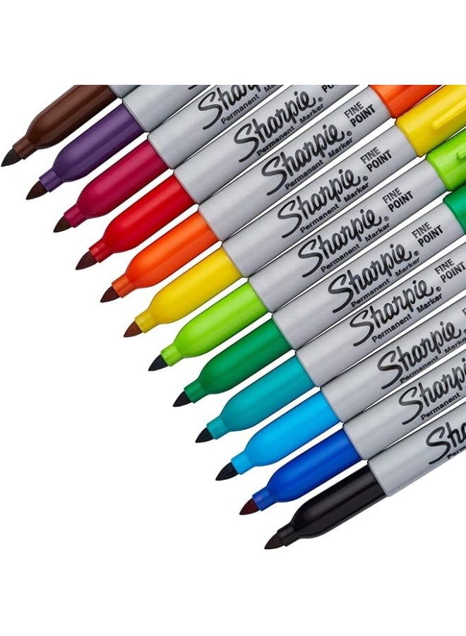 Sharpie 12-Piece Fine Point Permanent Marker Set Multicolour - Image 3