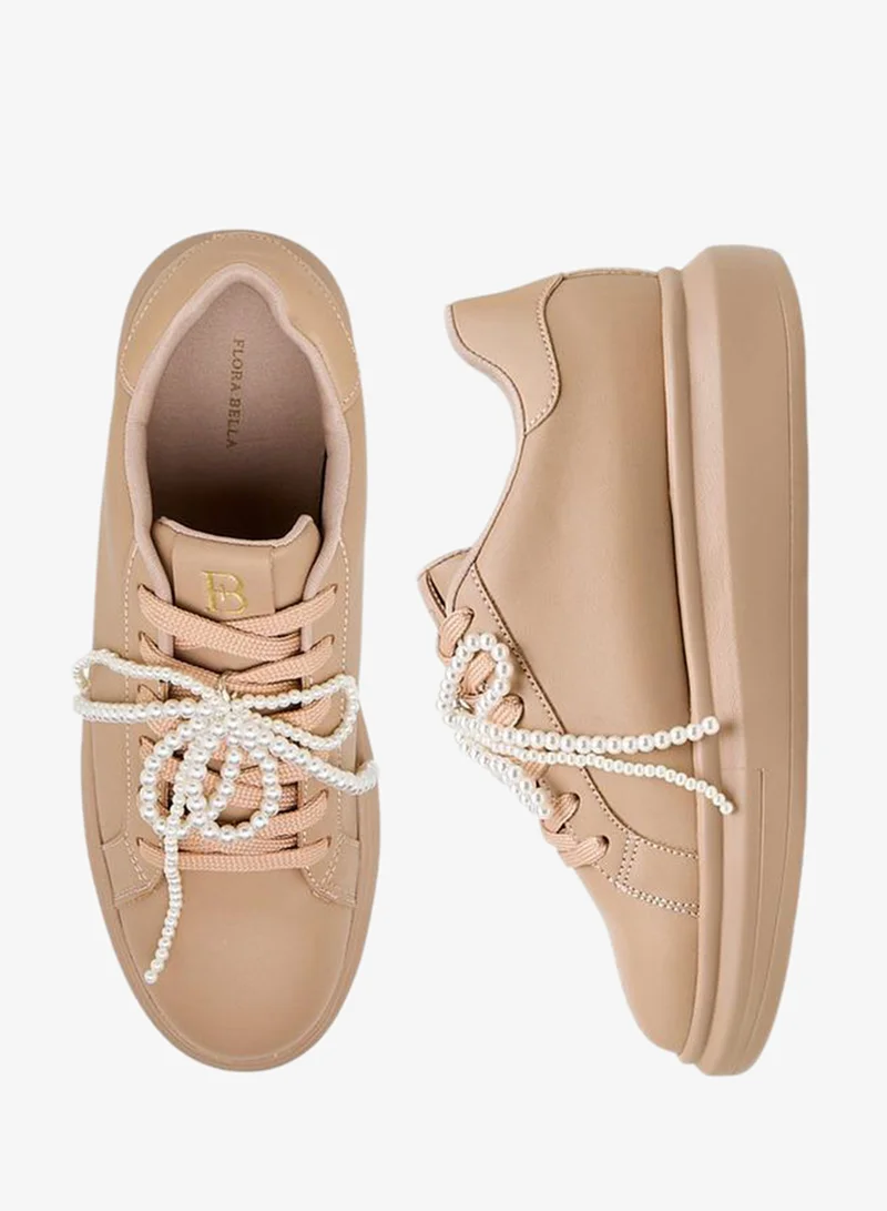 Flora Bella By Shoexpress Women Pearl Embellished Sneakers