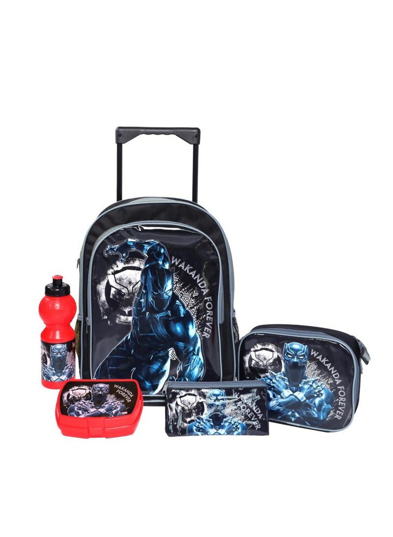 مارفل مجموعة حقيبة عربة بلاك بانثر ٥ في ١ مع ملحق