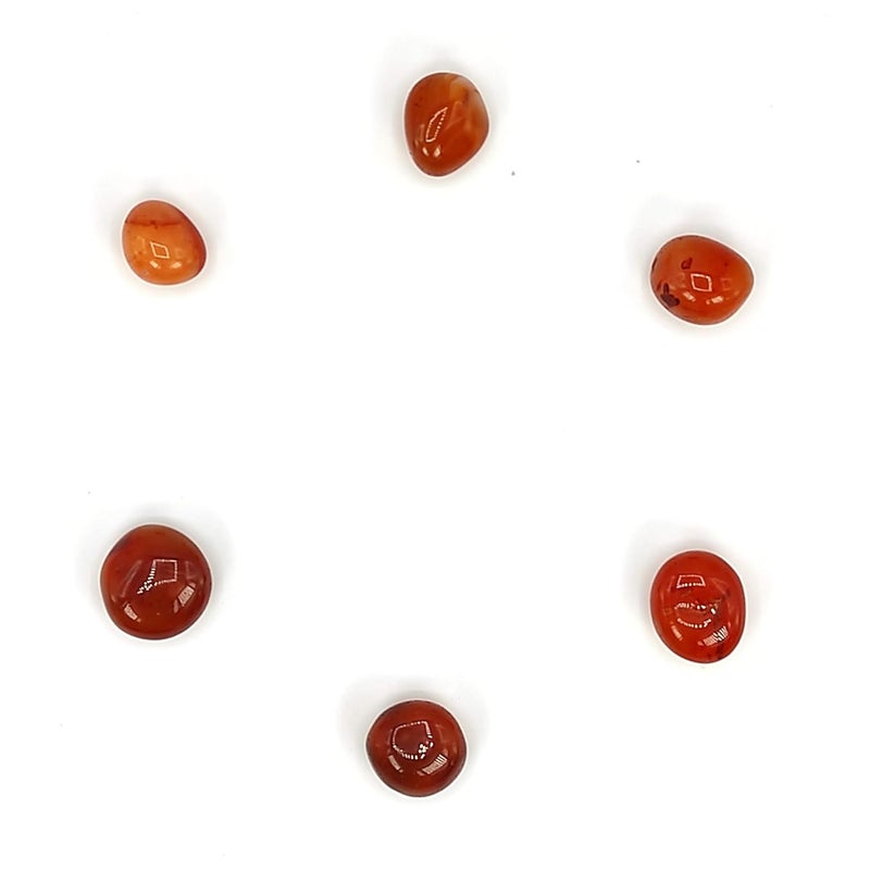 Plus Value Plus Value Natural Carnelian Tumbled Pebbles Stone Reiki Healing Vastu Feng Shui 50grams Jute Bag  - Image 5
