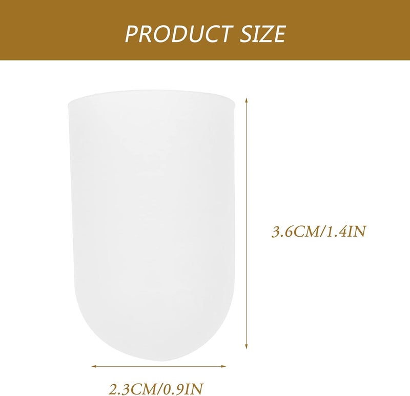 klarako Gel Finger Cover 20pcs Clear Finger Protectors Silicone Finger Cots Fingertips Hot Finger Caps for Protection Assorted Color Silicone Thumb Protector - Image 3