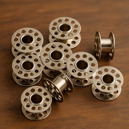 Vemlons Bobbins Metal/Steel bobbins Sewing Machines Bobbins for Usha/Singer/bobbins,/Stainless Steel Sewing Machine Accessories 6 Bobbins/Any Automatic Sewing Machines bobbins Set of 6 piece - Image 1