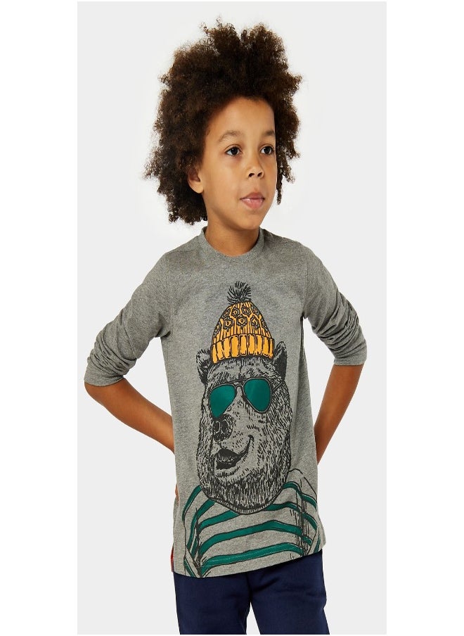 mothercare - Bear Long Sleeved T Shirt - Image 1