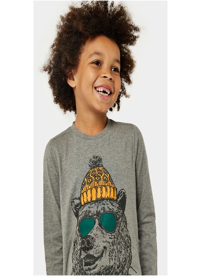 mothercare - Bear Long Sleeved T Shirt - Image 1