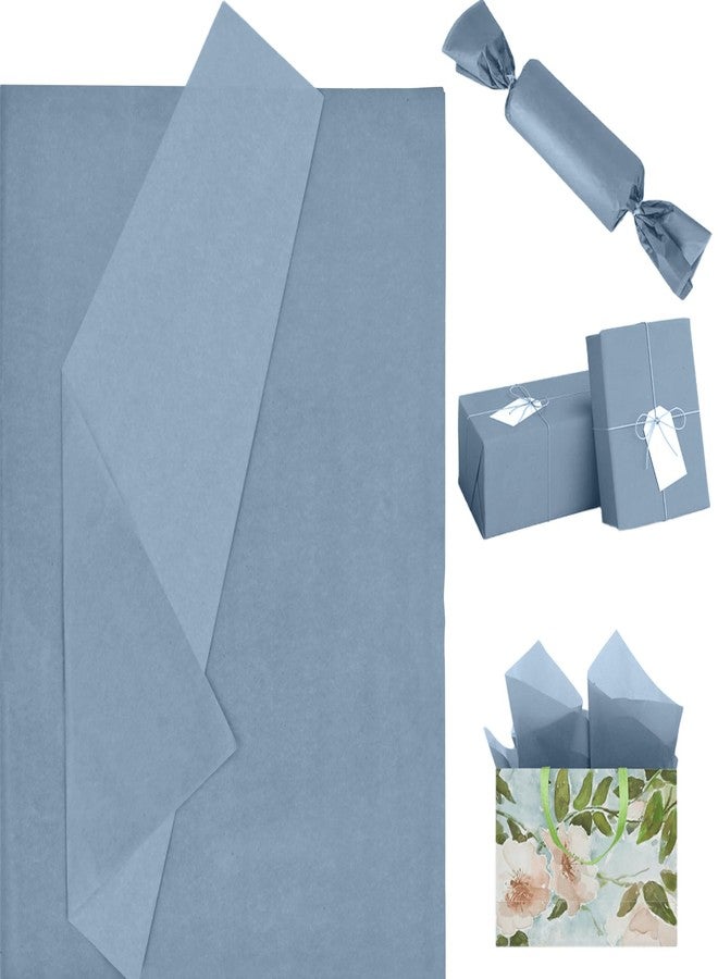 EROMAP 120 Sheet Dusty Blue Tissue Paper Pastel Blue Gift Wrapping Paper Bulk Art Craft for Gift Bags Baby Shower Wedding Birthday Party Decor, 20 X 14’’ - Image 1