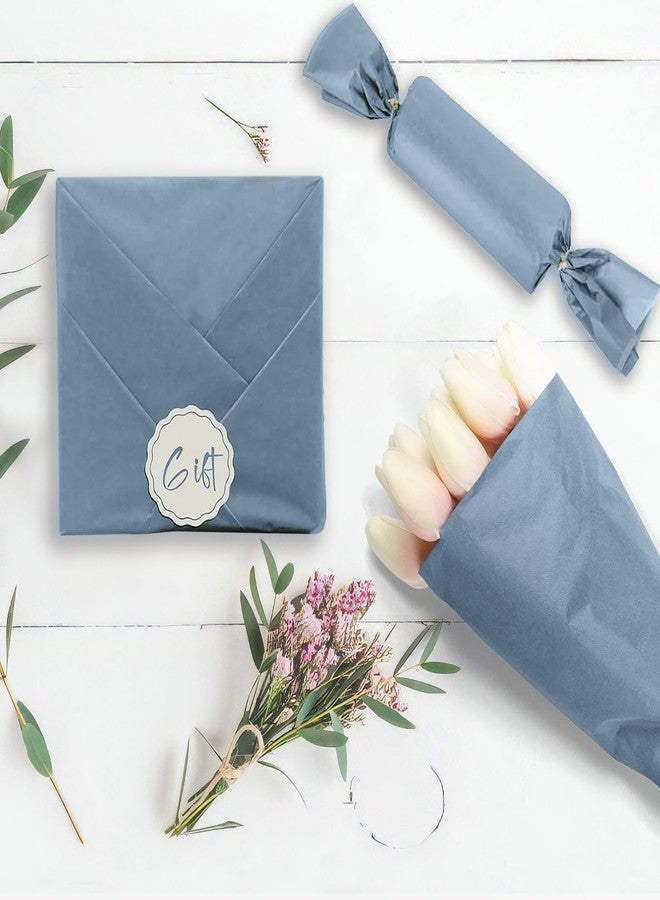 EROMAP 120 Sheet Dusty Blue Tissue Paper Pastel Blue Gift Wrapping Paper Bulk Art Craft for Gift Bags Baby Shower Wedding Birthday Party Decor, 20 X 14’’ - Image 4