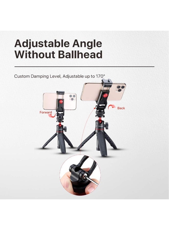 يولانزي حامل هاتف معدني ULANZI ST-10 للترايبود – مشبك قابل للتعديل مع قاعدة باردة ومسمار تثبيت 1/4" لهواتف iPhone وSamsung وأندرويد – مناسب للترايبود والستاندات والريغات - Image 5
