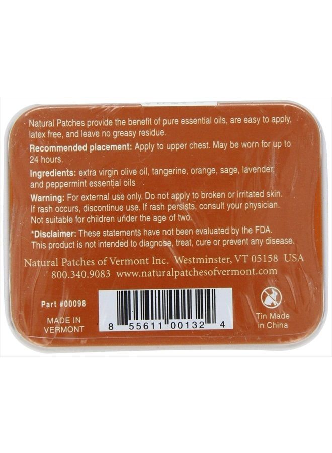 Natural Patches Of Vermont Citrus Enhanced Energy Essential Oil Body Patches, 10-Count Tins - Image 2