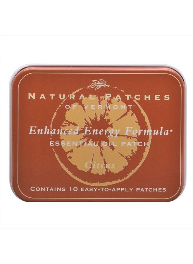 Natural Patches Of Vermont Citrus Enhanced Energy Essential Oil Body Patches, 10-Count Tins - Image 1