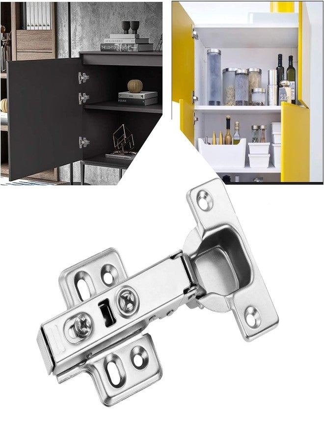 MURTISIDDH Stainless Steel 304 Grade Anti Rust Full Overlay '0' Crank Hydraulic Soft Close Auto Hinges for Cabinets/Cupboards (Pack of 1 Pair / 2 Pcs) 4 Hole Mounting Plate - Image 5