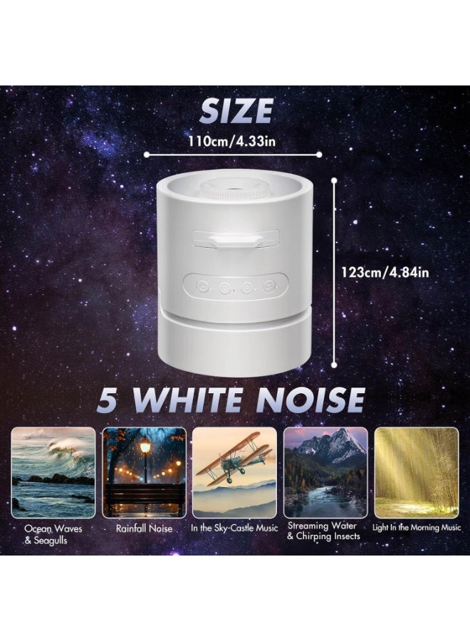 Star Vision Projector S02 Table Lamp and Speaker, White Noise Sleep Sound Machine, Multiple Options with Portable Speaker, Night Light, Sleep Timer, Portable Sound Machine Baby Home Travel - White - Image 5