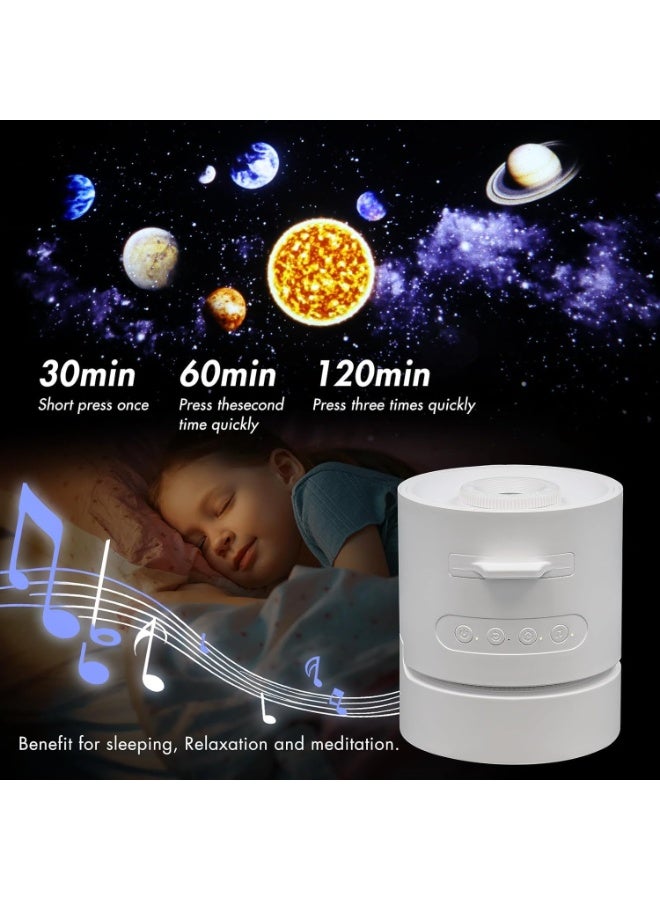 Star Vision Projector S02 Table Lamp and Speaker, White Noise Sleep Sound Machine, Multiple Options with Portable Speaker, Night Light, Sleep Timer, Portable Sound Machine Baby Home Travel - White - Image 3