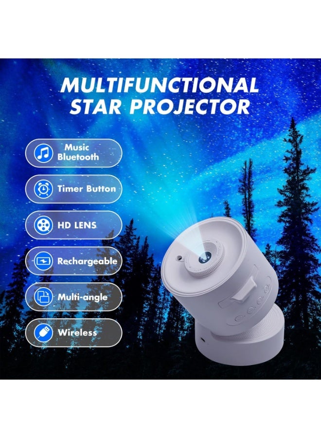 Star Vision Projector S02 Table Lamp and Speaker, White Noise Sleep Sound Machine, Multiple Options with Portable Speaker, Night Light, Sleep Timer, Portable Sound Machine Baby Home Travel - White - Image 2