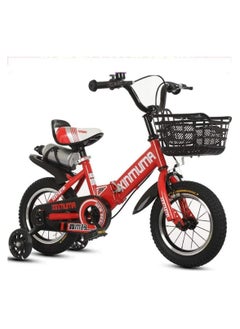 Cool Baby 12 inch Kids Bike with Handbrake and Basket with Training Wheels and Fenders Princess Bike  - Image 1