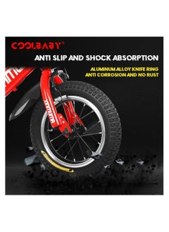 Cool Baby 12 inch Kids Bike with Handbrake and Basket with Training Wheels and Fenders Princess Bike  - Image 3