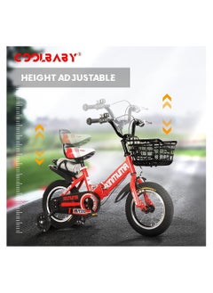 Cool Baby 12 inch Kids Bike with Handbrake and Basket with Training Wheels and Fenders Princess Bike  - Image 2