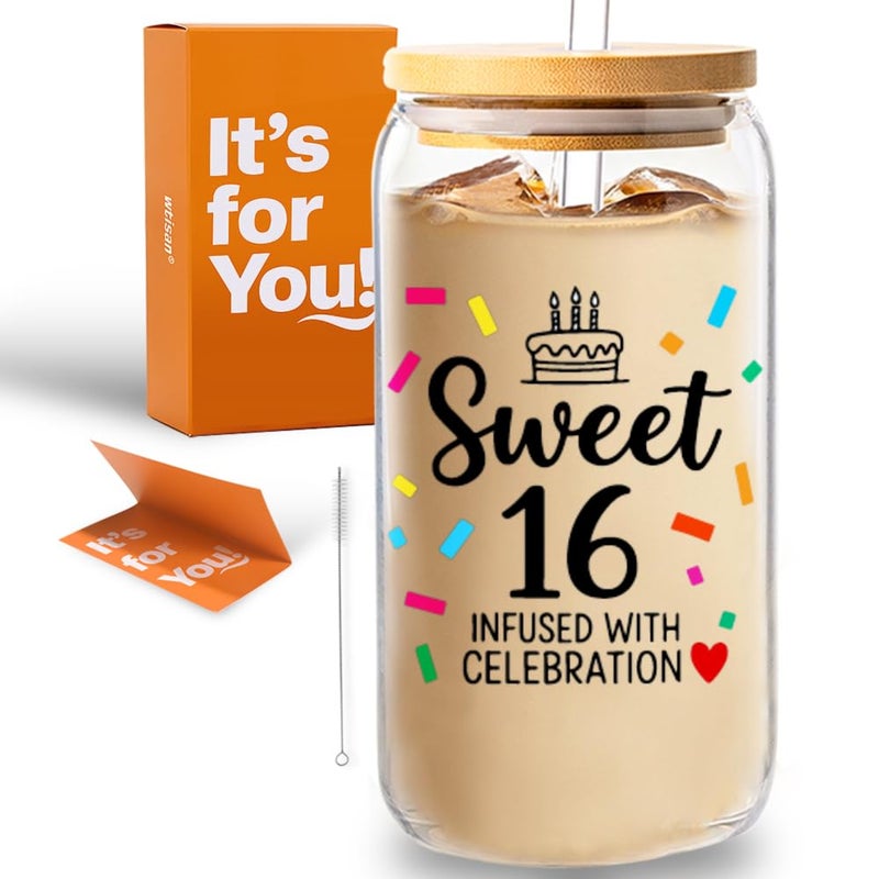 wtisan Sweet 16 Gifts for Girls: Happy 16th Birthday Gift for Girls, 16 Birthday Set - Image 1