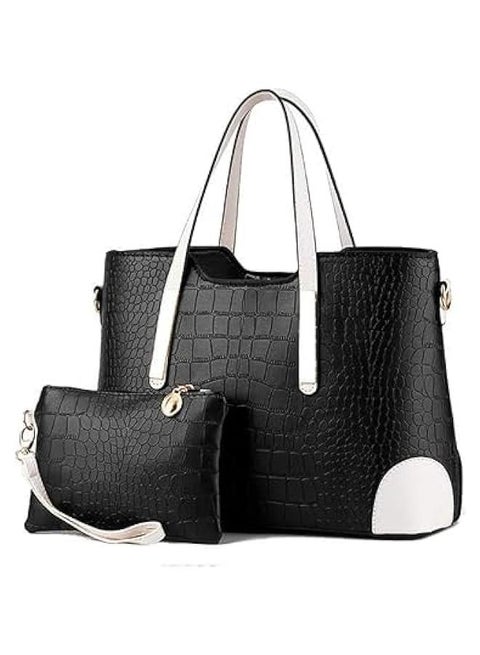 حقيبة يد كلاسيكية عصرية للنساء من لوك روزي، حقيبة كتف ومحافظ بمقبض علوي، مجموعة من قطعتين