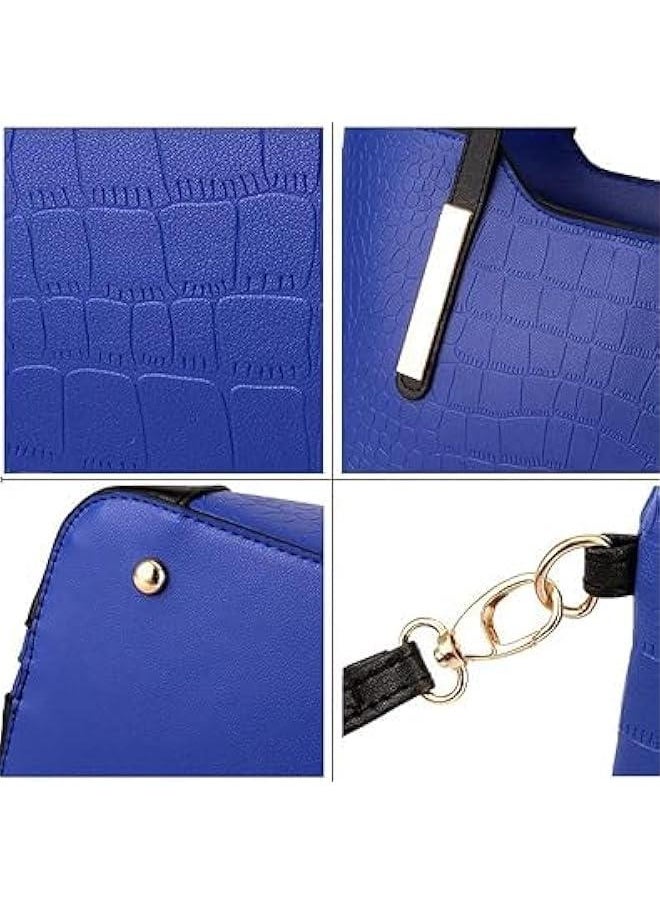 HOOKOR 2pcs Women Clacssic Tote Bag Fashion Handbag And Purses Ladies Shoulder Bag Top Handle Satchel Wallet Set  - Image 3