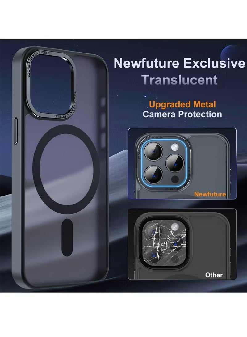 Gecomo iPhone 16 Pro MagSafe Case Magnetic Back Cover,【Full Shockproof Protection】Translucent Matte Back, Slim Phone Cover with Strong Magnet for Apple 16 Pro (2024)(Black) - Image 4