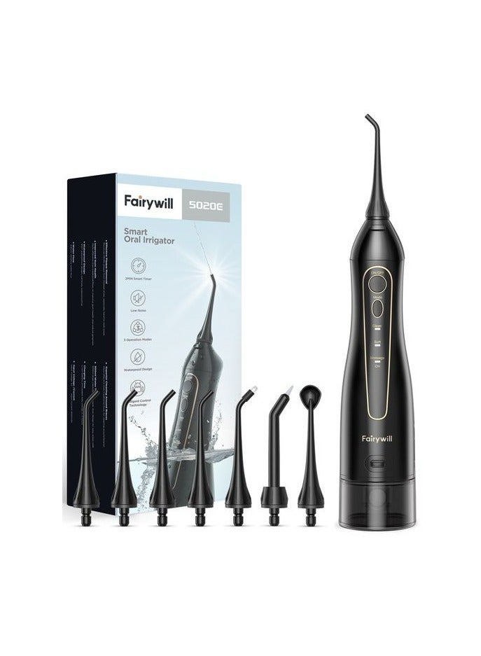 Fairywill Portable Cordless Water Flosser & Electric Toothbrush Combo Black - Image 1