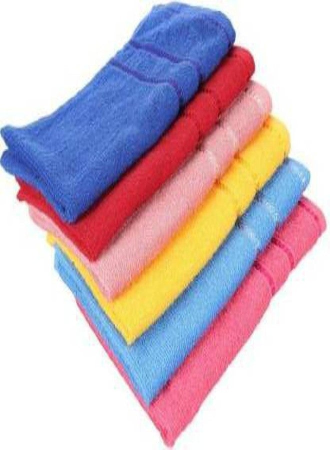 My E Shop Luxury Cotton Face Towel Set of 6 - Multicolor 25x25 cm Hand Towels Turkish Cotton | Soft & Absorbent - Image 1