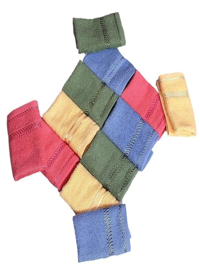 My E Shop Luxury Cotton Face Towel Set of 6 - Multicolor 25x25 cm Hand Towels Turkish Cotton | Soft & Absorbent - Image 5