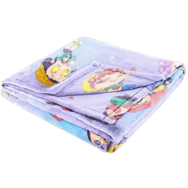 Jay Franco Kids Plush Throw Blanket â€“ Ultra Soft Cozy Plush Fleece for Bed, Couch, Sofa, Home DÃ©cor, Official Licensed Huntrix and Saja Boys, Light Purple - Kpop Demon Hunters, 50x60 - Large Throw - Image 4