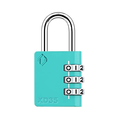 Zarker XD35 Combination Lock, 3-Digit Padlock for School, Gym, Sports Locker Lock, Fence, Toolbox, Case, Outdoor, Hasp Storage (1-Pack, Emerald) - Image 1