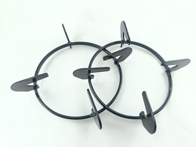advancedestore Burner Pan Support for Gas Stove | Round Shape Iron Pan Stand | Size 1618 cm | Black Color | Heavy-Duty Iron Material | Compatible with Large (Rapid) Burners | Set of 2 Pieces - Image 2